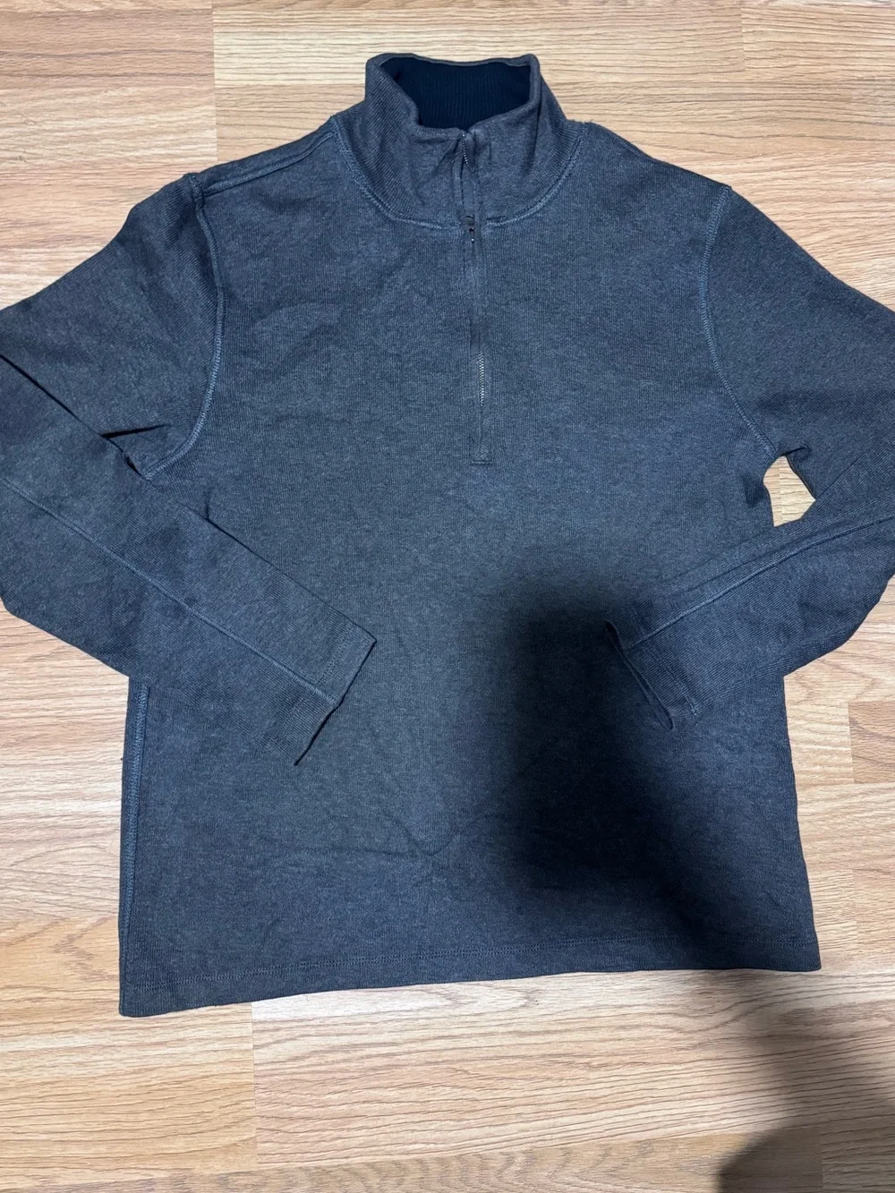 Banana Republic Men's Charcoal Gray Quarter-Zip Sweater Pullover